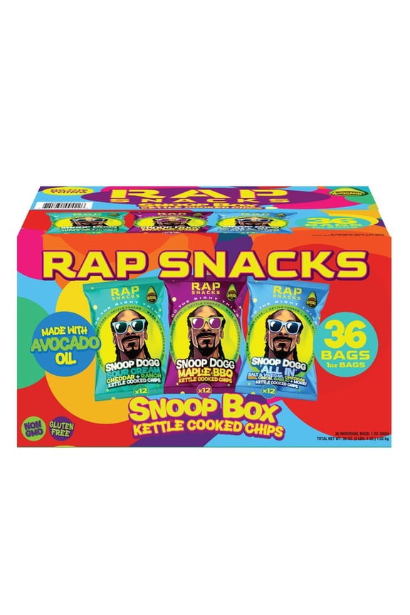 Snoop Box Kettle Cooked Chips Variety Pack, 1 oz, 36-count