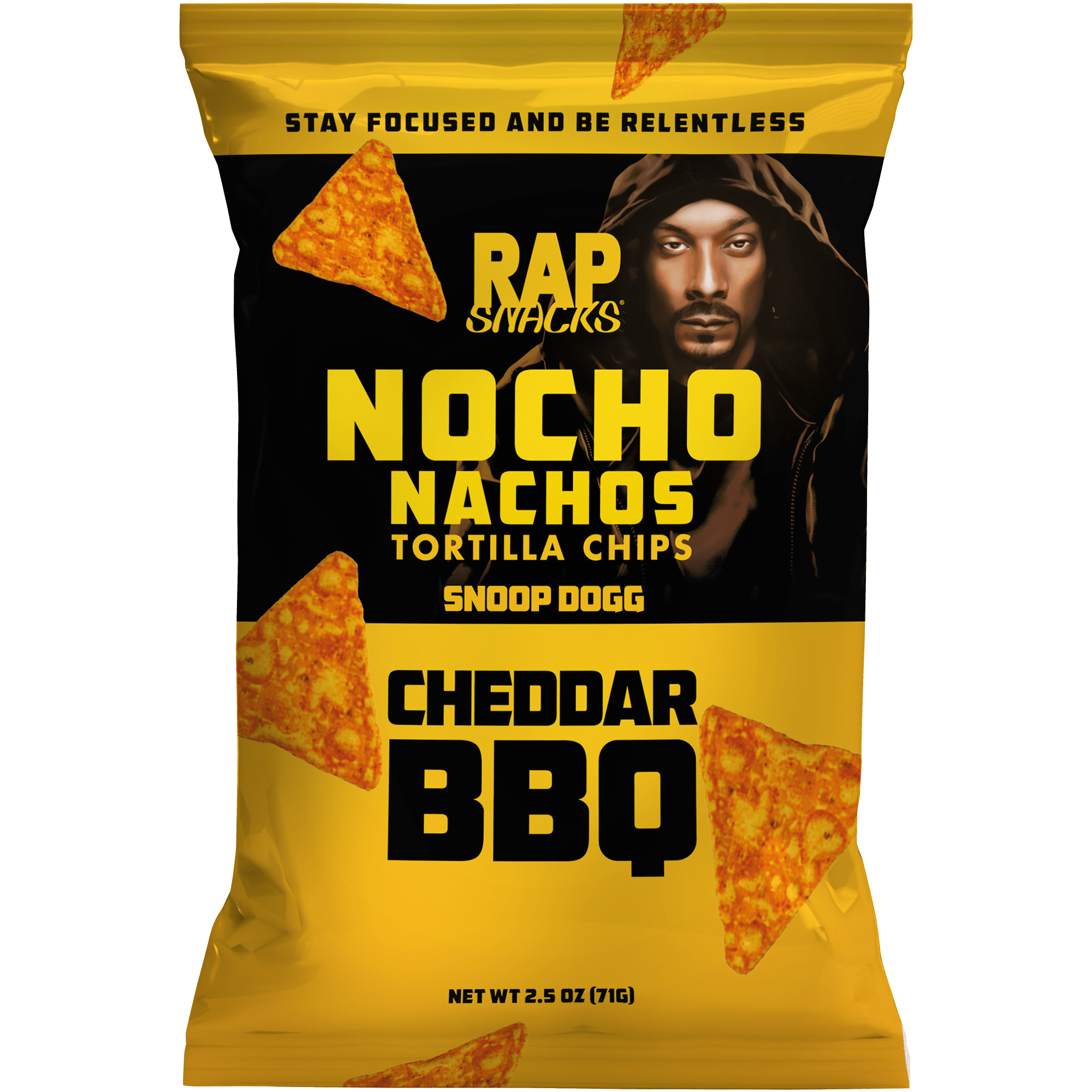 Rap Snacks Snoop Dogg BBQ Cheddar Nachos Tortilla Snack Chips, 2.5 oz