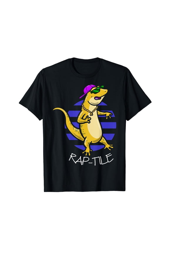 Rap-tile Rapper Reptile Lover Hip-hop Rap Music Black T-Shirt