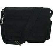 RapDom Classic Military Messenger Bag [Black - 19W x 14.5H x 7D]