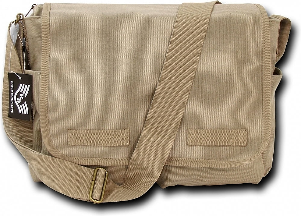 RapDom Classic Military Messenger Bag [Khaki - 19 RapDom Classic Military Messenger Bag [Khaki - 19