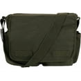 RapDom Classic Military Messenger Bag [Olive Green 19"W x 14.5"H x 7