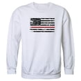 thumbnail image 1 of RapDom Thin Red Line Flag Graphic Mens Crewneck Sweatshirt [White - S], 1 of 1