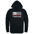 thumbnail image 1 of RapDom Thin Red Line Flag Graphic Mens Pullover Hoodie [Black - XL], 1 of 1