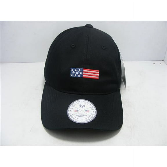 RapDom US Flag Graphic Relaxed Mens Cap [Black - Adjustable]