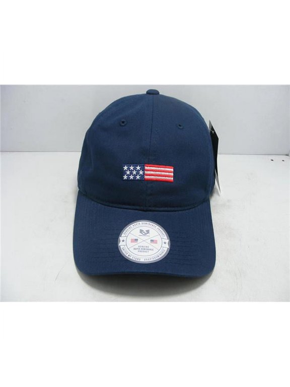 RapDom US Flag Graphic Relaxed Mens Cap [Navy Blue - Adjustable]