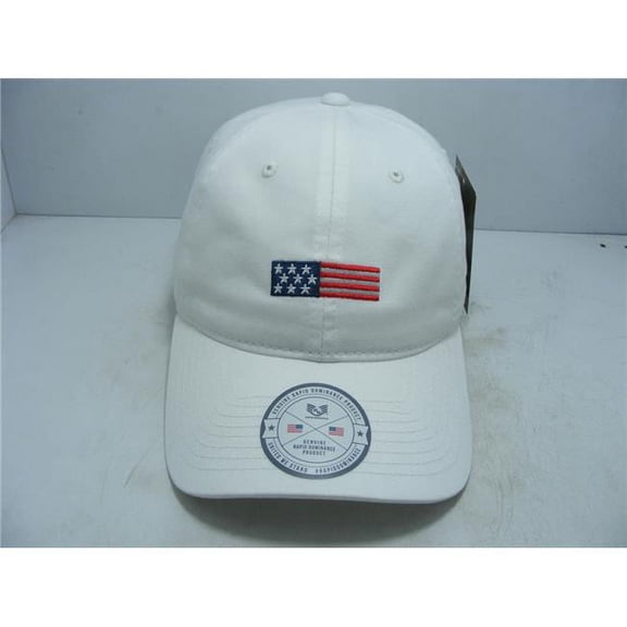 RapDom US Flag Graphic Relaxed Mens Cap [White - Adjustable]