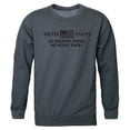 thumbnail image 1 of RapDom United States No Greater Friend Graphic Mens Crewneck Sweatshirt [Heather Charcoal Grey - XL], 1 of 1