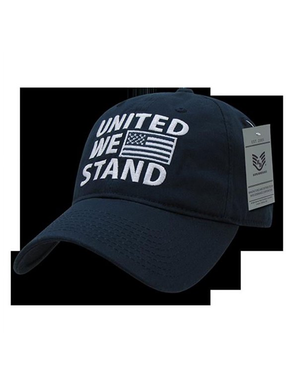 RapDom United We Stand USA Graphic Relaxed Mens Cap [Navy Blue - Adjustable]