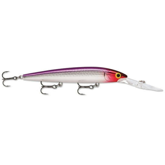 Rapala Down Deep Husky Jerk 4 3/4" Fishing Lure, Purple Clown, 1/2 Oz., Size 5, DHJ12PCH