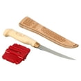 thumbnail interactive-video image 1 of Rapala FLF4 Fillet Knife with Leather Sheath and Sharpener, 1 of 9