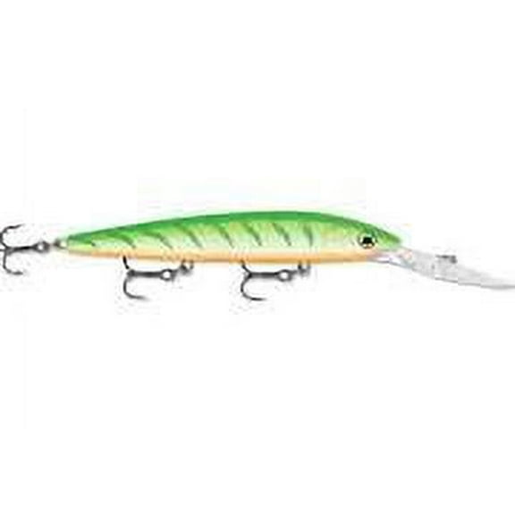 Rapala Husky Jerk 10 Fishing Lure 4" 3/8oz Glow Tiger UV