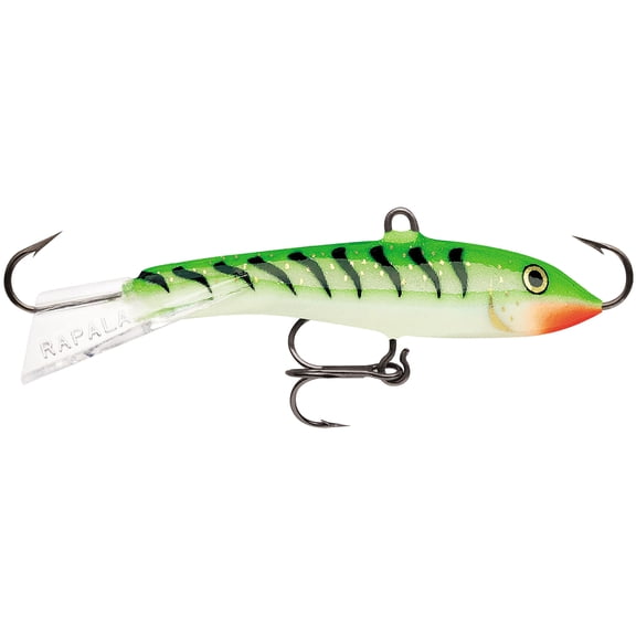 Rapala Jigging Rap W3 Fishing Lure - Glow Green Tiger