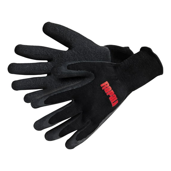 Rapala Non-Slip Marine Men's Fishing Gloves, Black, Large