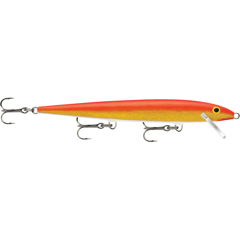 Rapala Original Floating 11 Fishing Lure - Gold Fluorescent Red
