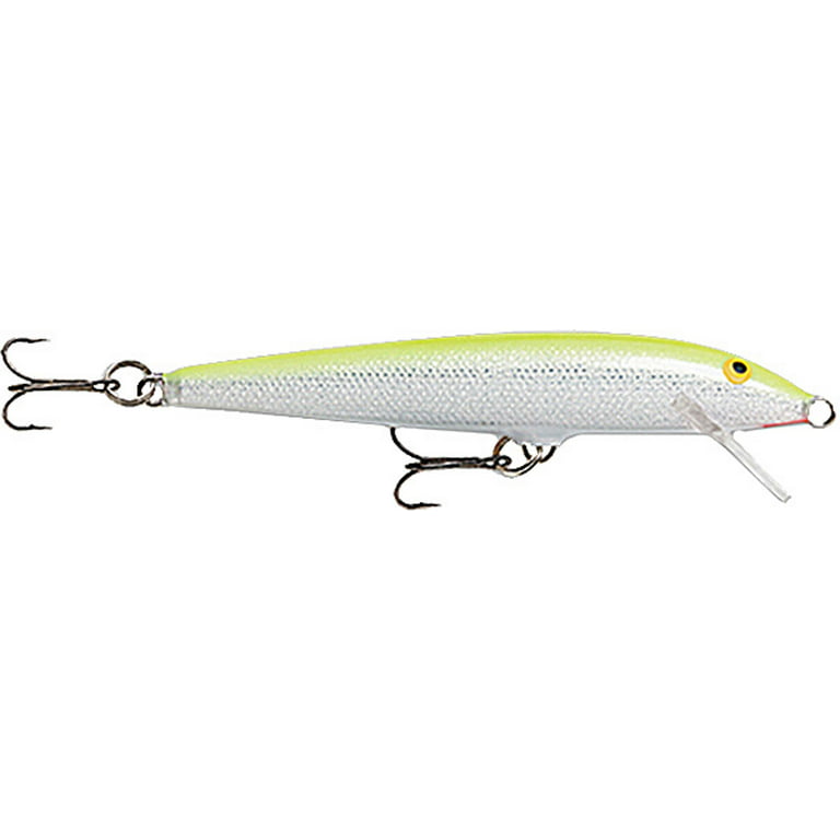 Rapala Original Floating Minnow 07 Fishing Lure 2.75 1/8oz Silver  Fluorescent Chartreuse