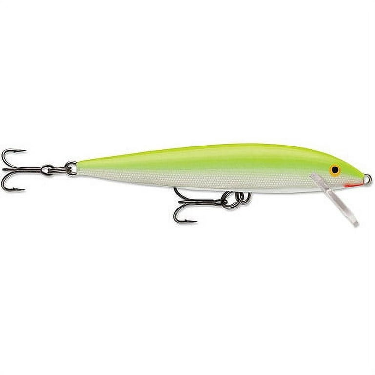 Chartreuse Minnows Lures + Lifelike Lure for All Fish + Durable Material  That Catches Fish + Freshwater & Saltwater Fishing Lure + Hooks & Anchors