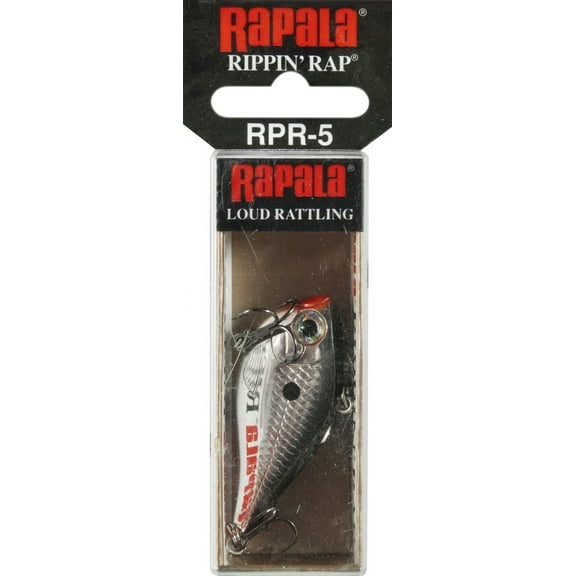Rapala Rippin' Rap 05 Rattling Lipless Crankbait 2" Fishing Lure Chrome