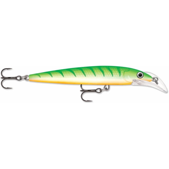 Rapala SCRDHJ10GTU Scatter Rap Deep Husky Jerk Fishing Lure 10 Green Tiger UV 4"