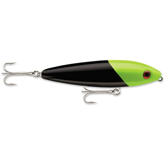 Rapala Saltwater Skitter Walk 11 Topwater Black Chartreuse Head