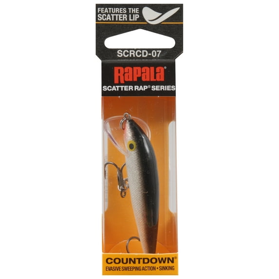 Rapala Scatter Rap CountDown 07 Fishing Lure 2.75" 1/4oz Silver