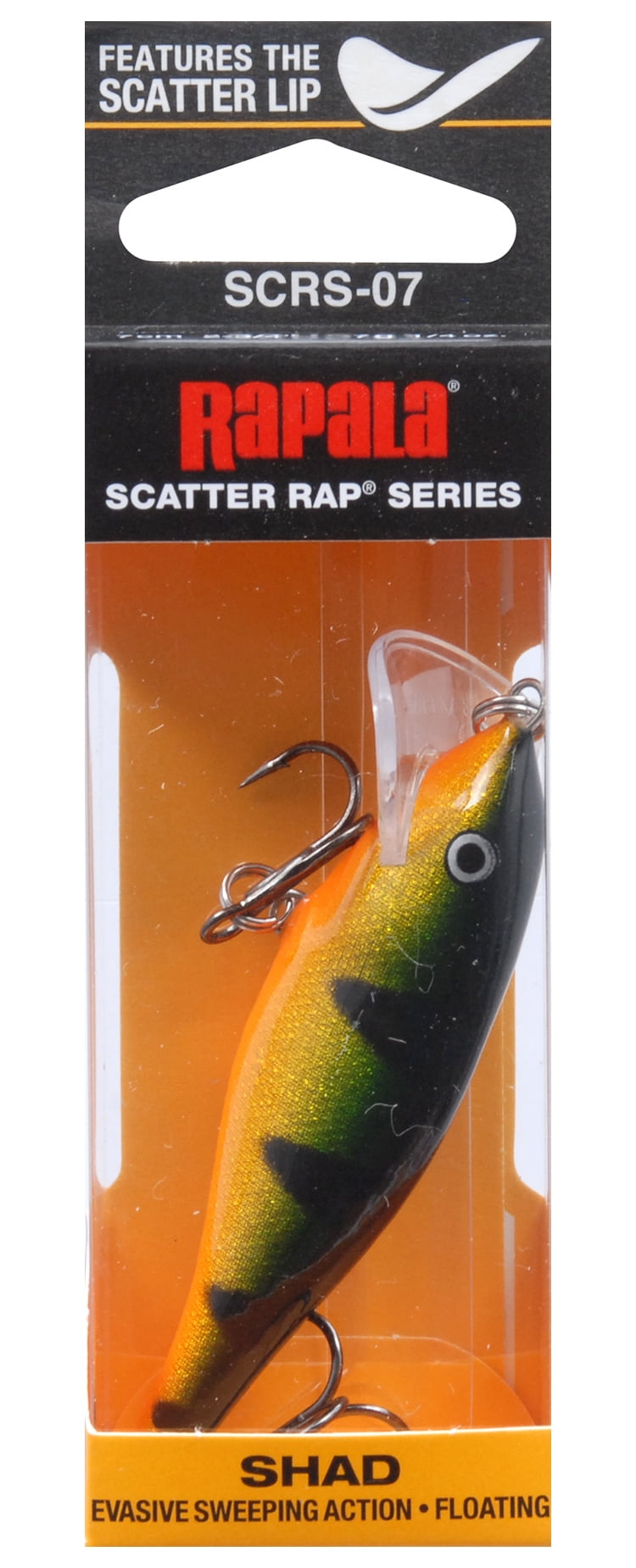 Rapala Scatter Rap Shad 07 Fishing Lure 2.75" 1/4oz Perch - Walmart.com