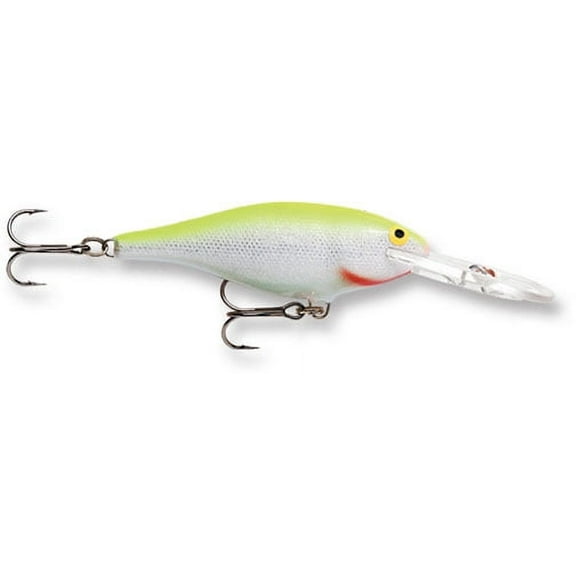 Rapala Shad Rap 07 Silver Fluorescent Chart Fishing Lure for All Freshwater Fish