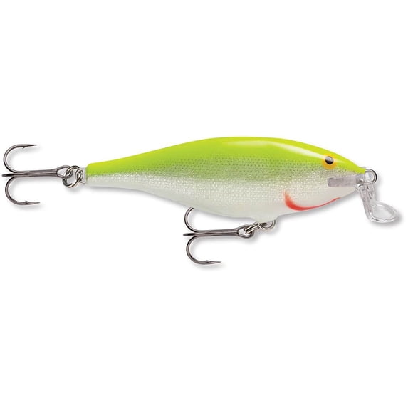 Rapala Shallow Shad Rap Crankbait 05 Silver Fluorescent Chartreuse