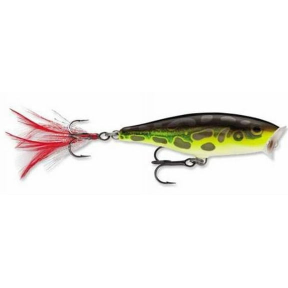Rapala Skitter Pop 07 Topwater Fishing Lure 2.75" 1/4oz Lime Frog