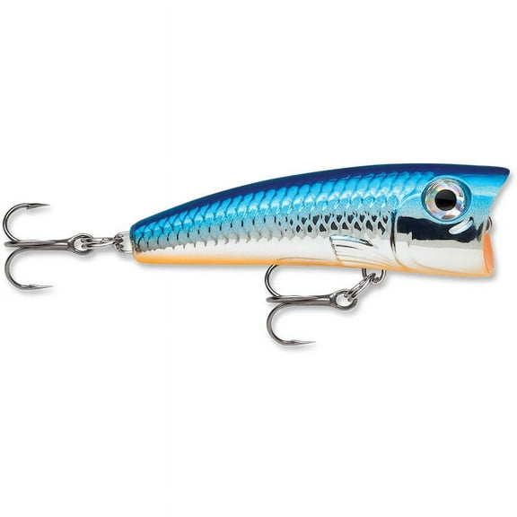 Rapala Ultra Light Pop 04 Topwater Fishing Lure 1.5" 1/8oz Silver Blue