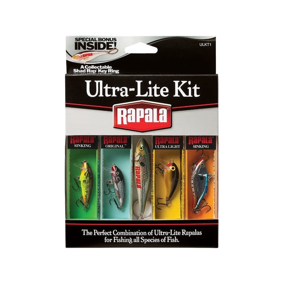Rapala Ultra Lite Kit Fishing Lures with Collectable Shad Rap Key Ring