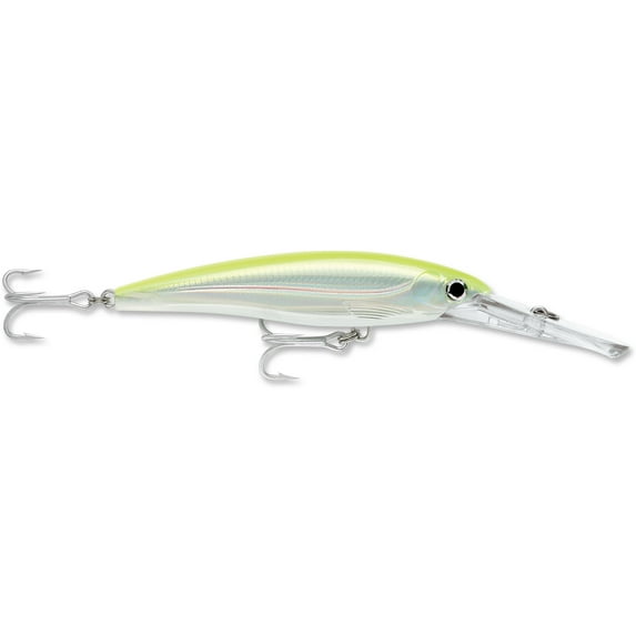 Rapala X-Rap Magnum 40 Trolling Lure, Deep Diver, 7", 3-3/8oz, Silver Chartreuse