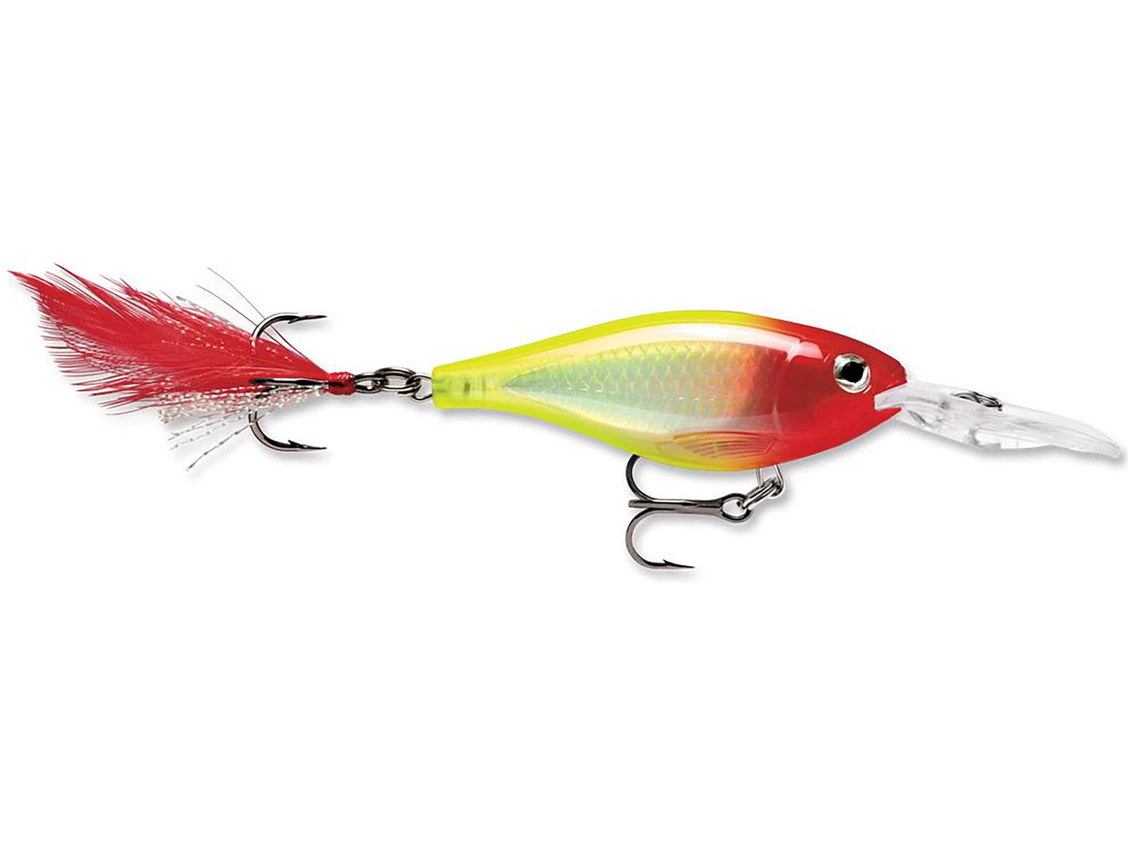 Rapala X-Rap Shad 2.5" Fishing Lure, Clown, Size 6, 5/16 oz.