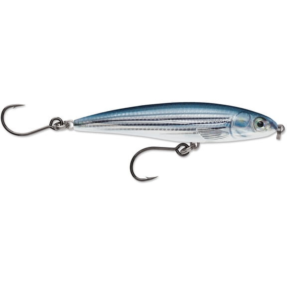 Rapala X-Rap Twitchin Minnow 10 Mullet Fishing Lure with VMC Coastal Black Hooks