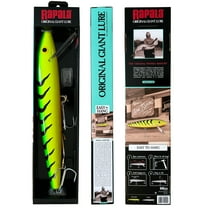 Rapala's 24.5” Giant Fishing Lure, Décor, Firetiger, Green Yellow, 2.5 lbs