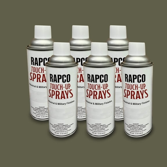 Rapco 33070 Early WWII Flat Olive Drab Military Truck Spray Paint, 12 oz, 6 Pack