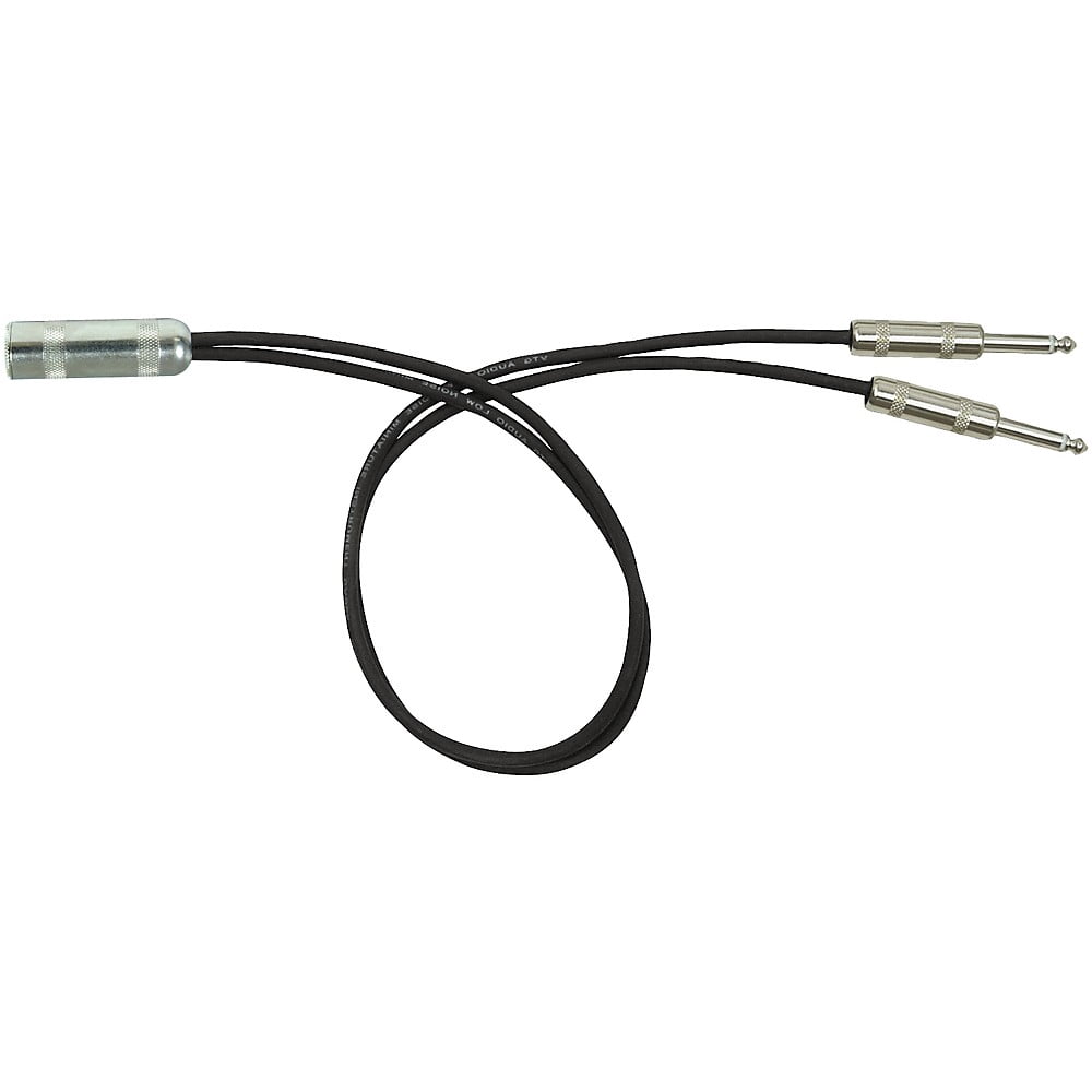 Rapco Horizon 1F-2M Mono 1/4" Guitar Y Cable 2 ft.