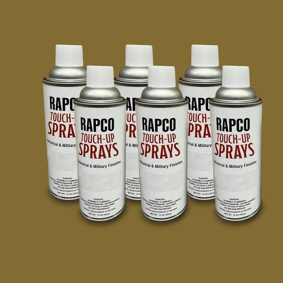 Rapco RAL-8000 Yellow Brown Green Brown Camo Spray Paint, 12 oz, 6 Pack