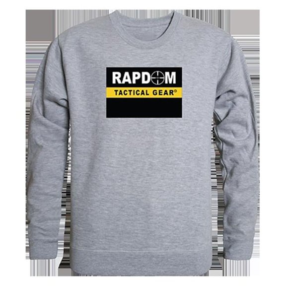 Rapdom Graphic Crew Neck Sweatshirt, Heather Grey - Small