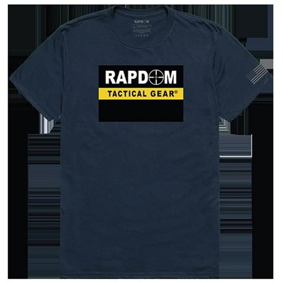 Rapdom Tactical Graphic Tee Shirt, Navy - Large