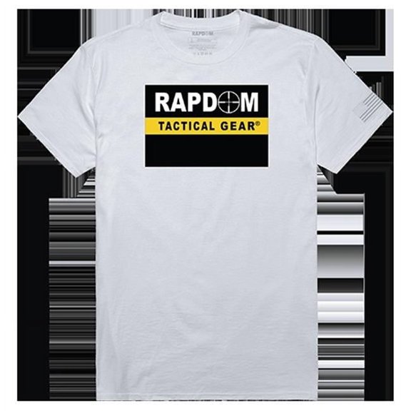 Rapdom Tactical Graphic Tee Shirt, White - Small