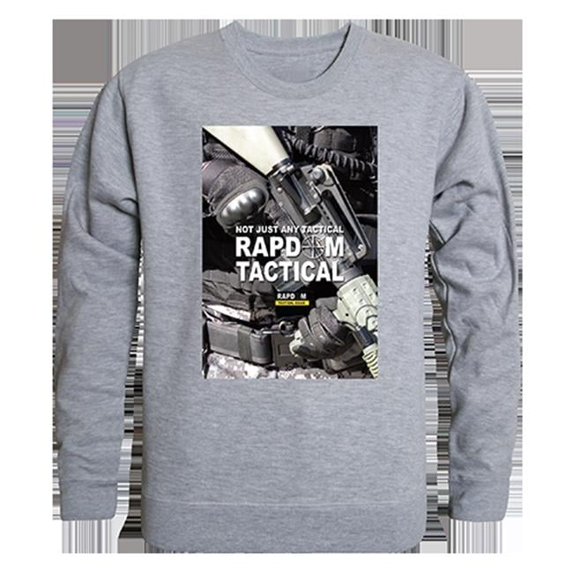 Rapdom2 Graphic Crew Neck Sweatshirt, Heather Grey - Large