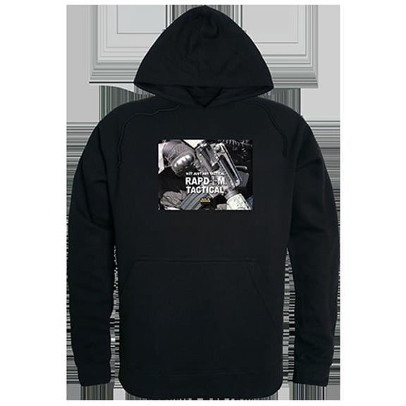 Rapdom2 Graphic Pullover Hoodie, Black - Medium