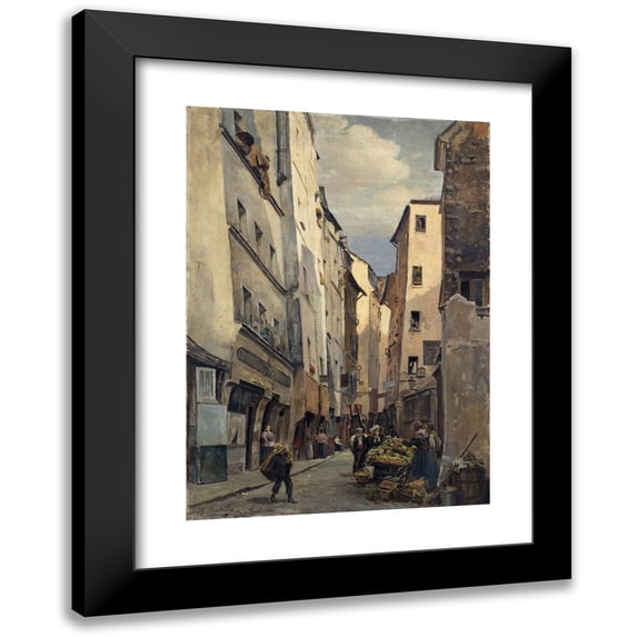 Raphaël Boutillier 18x24 Black Modern Framed Museum Art Print Titled - The Rue De Venise in 1893 (1893)