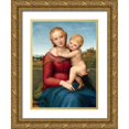 thumbnail image 1 of Raphael 11x14 Gold Ornate Wood Framed with Double Matting Museum Art Print Titled - The Small Cowper Madonna, 1 of 4