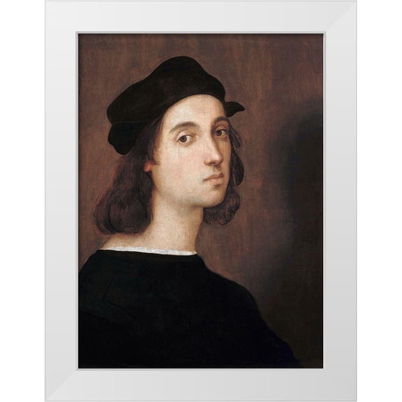 Raphael 11x14 White Modern Wood Framed Museum Art Print Titled - Self-portrait 1506