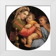 thumbnail image 1 of Raphael 12x12 White Modern Wood Framed Museum Art Print Titled - Madonna And Child With St John 6, 1 of 4