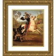 thumbnail image 1 of Raphael 20x23 Gold Ornate Wood Framed with Double Matting Museum Art Print Titled - St George And The Dragon, 1 of 4