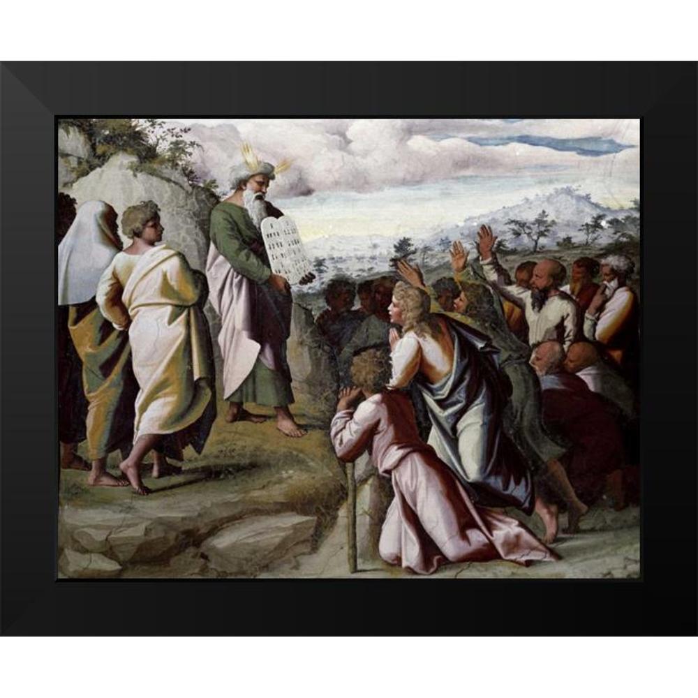 Mose Raphael Solidum Raphael 24x20 Black Modern Framed Museum Art Print Titled - Moses ...