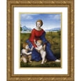 thumbnail image 1 of Raphael 25x32 Gold Ornate Wood Framed with Double Matting Museum Art Print Titled - Madonna And Child With St John 2, 1 of 4